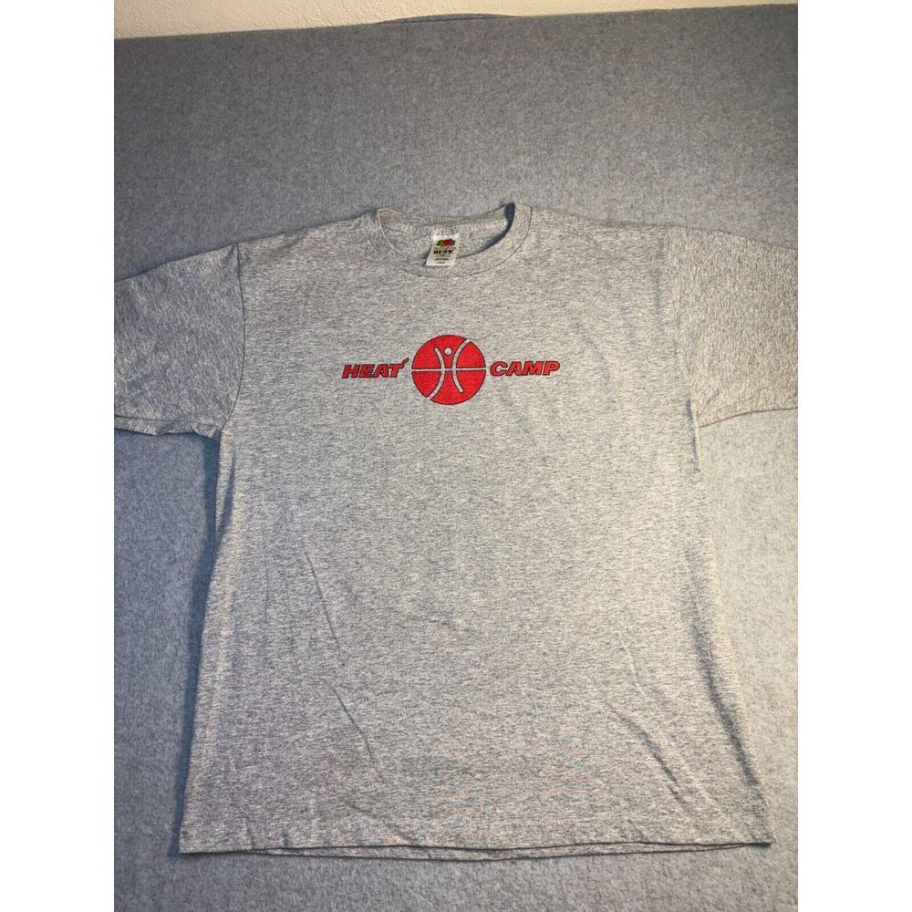 Fruit of the Loom Tee Shirt Mens XL Gray Cotton Heat Camp Short Sleeve Crew Neck